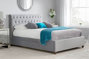 Birlea Marlow Grey Velvet Bed Frame