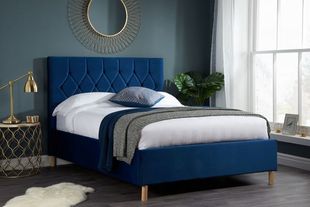Birlea Loxley King Size Blue Fabric Bed Frame