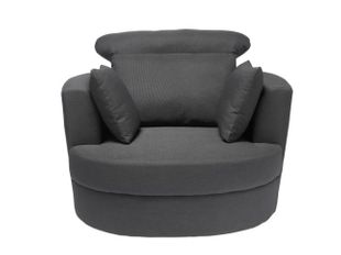 Luminosa Living Bloomfield Grey Luxury Swivel Chair