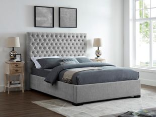 Luminosa Living Charlotte Grey Fabric Bed Frame