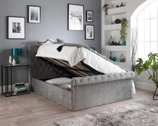 Triton Fabric Side Opening Ottoman Bed 
