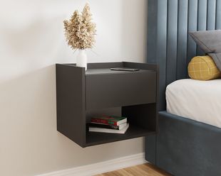 GFW Harmony Wall Mounted Pair of Bedside Tables