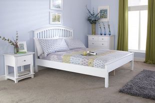 GFW Madrid White Double Low End Bed
