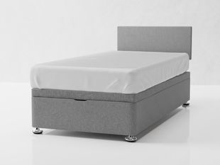 Single Room Mate End Opening Ottoman Divan With Headboard