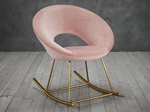 Luminosa Living Sunset Pink Velvet Rocking Chair 