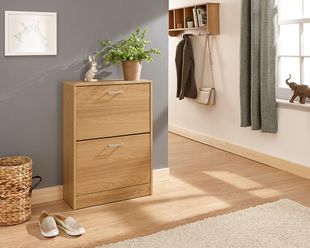 GFW Stirling Two Tier Shoe Cabinet