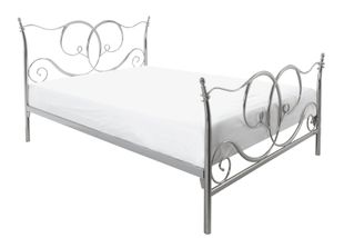 Alexas Shiny Nickel Bed Frame
