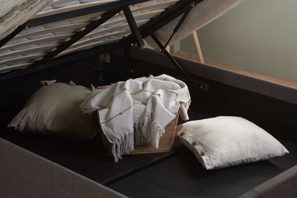 Birlea Berlin Grey Fabric Ottoman Bed Frame