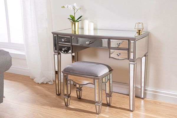 Birlea Elysee Mirrored 5 Drawer Dressing Table