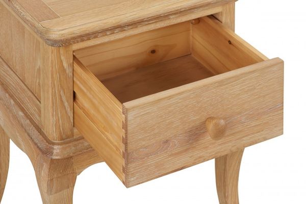 Birlea Jacques French Style Solid Oak Bedside Table