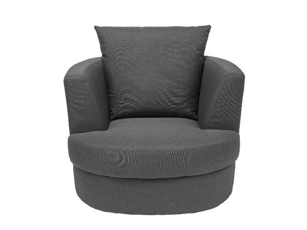 Luminosa Living Bloomfield Grey Luxury Swivel Chair