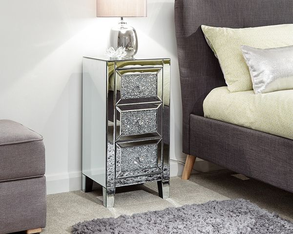 GFW Lucia 3 Drawer Jewelled Chest