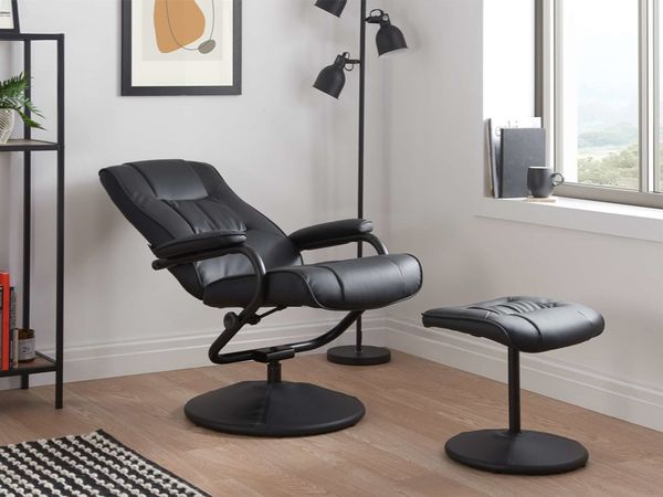Birlea Memphis Swivel Chair And Footstool